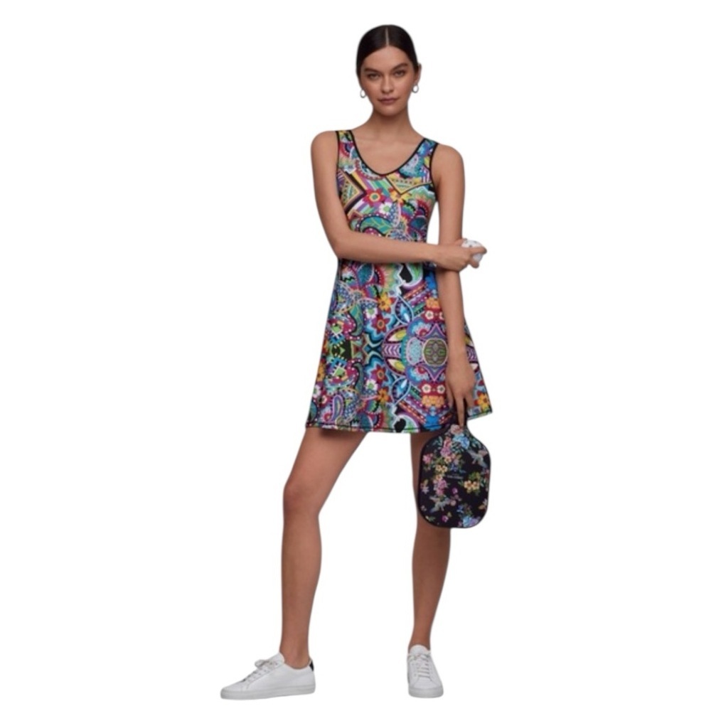 NWT’S Johnny Was Bee Active Demarne Scoop Back Fit & Flare Tennis Dress Boho